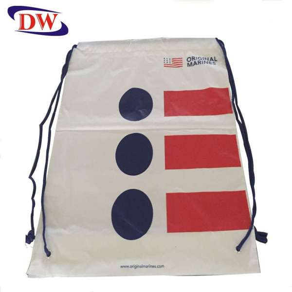 promotion cpe frosted drawstring own logo printed Plastic Back Pack bag