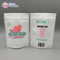 Custom printed smell proof stand up bags weed gummy bear cookies packaging bags